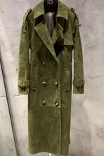 Load image into Gallery viewer, Suede trench coat