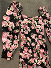 Load image into Gallery viewer, Silk floral mini dress
