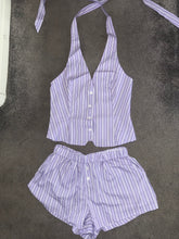 Load image into Gallery viewer, Lilac stripe set
