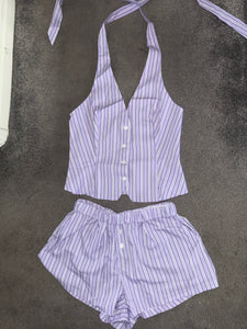 Lilac stripe set