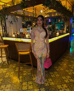 Diamanté mesh maxi