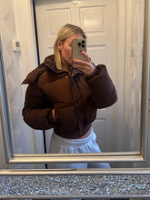 Load image into Gallery viewer, Espresso puffer coat
