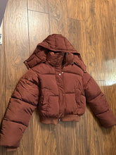 Load image into Gallery viewer, Espresso puffer coat
