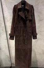 Load image into Gallery viewer, Suede trench coat
