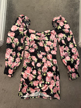 Load image into Gallery viewer, Silk floral mini dress
