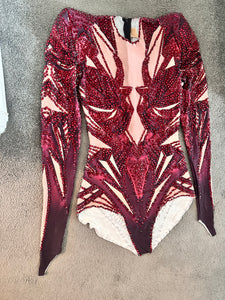 Structured shoulder diamanté playsuit