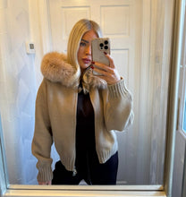 Load image into Gallery viewer, Fox fur cardigan
