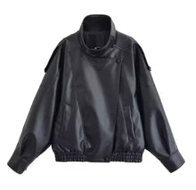Load image into Gallery viewer, Faux leather jacket
