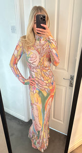 Diamanté mesh maxi