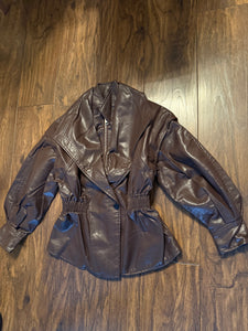 Brown leather jacket