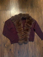 Load image into Gallery viewer, Brown fox fur front cardigan
