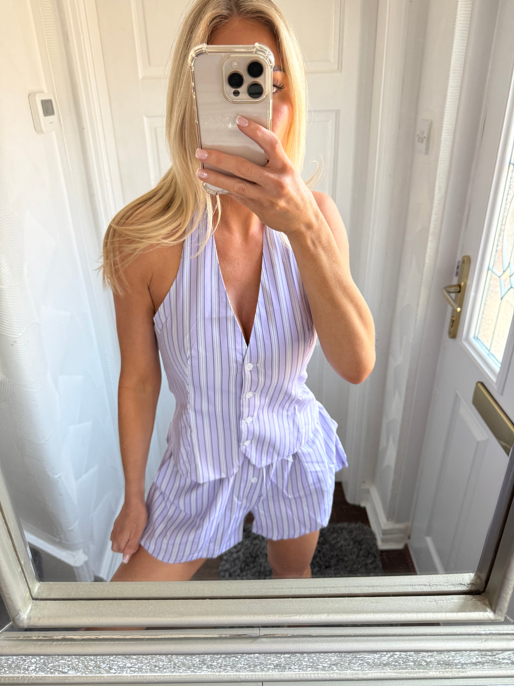 Lilac stripe set