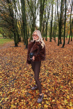 Load image into Gallery viewer, Brown fur coat

