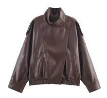 Load image into Gallery viewer, Faux leather jacket
