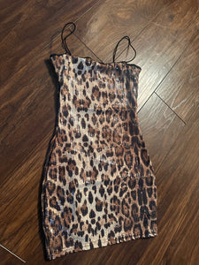 Sequin leopard dress