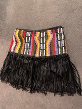 Load image into Gallery viewer, Pu embroidered tassel mini skirt
