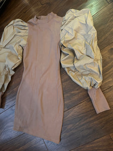 Puff sleeve mini dress