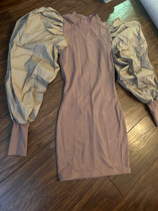 Puff sleeve mini dress