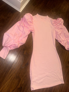 Puff sleeve mini dress