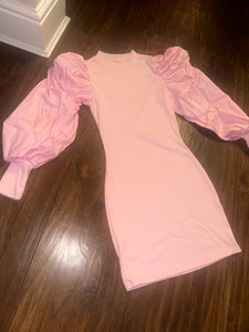 Puff sleeve mini dress