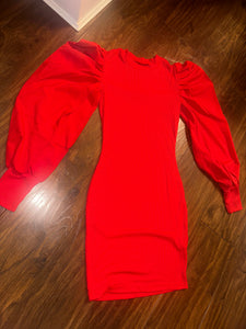 Puff sleeve mini dress