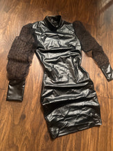 Load image into Gallery viewer, Pu leather mini dress
