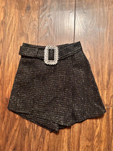 Load image into Gallery viewer, Diamanté buckle tweed skort
