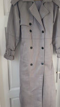 Load and play video in Gallery viewer, Grey faux suede trench coat

