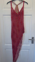 Load and play video in Gallery viewer, Red asymmetric diamanté dress
