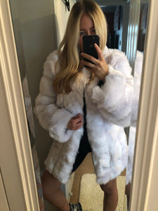 Faux fur long coats