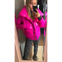Load image into Gallery viewer, Fuchsia Bubble Coat
