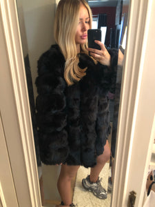 Faux fur long coats