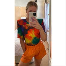 Load image into Gallery viewer, Tie Dye shoulder pad Tshirt
