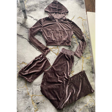 Load image into Gallery viewer, 3 piece luxury velour tracksuit
