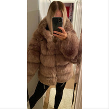 Load image into Gallery viewer, Luxury hooded faux fur
