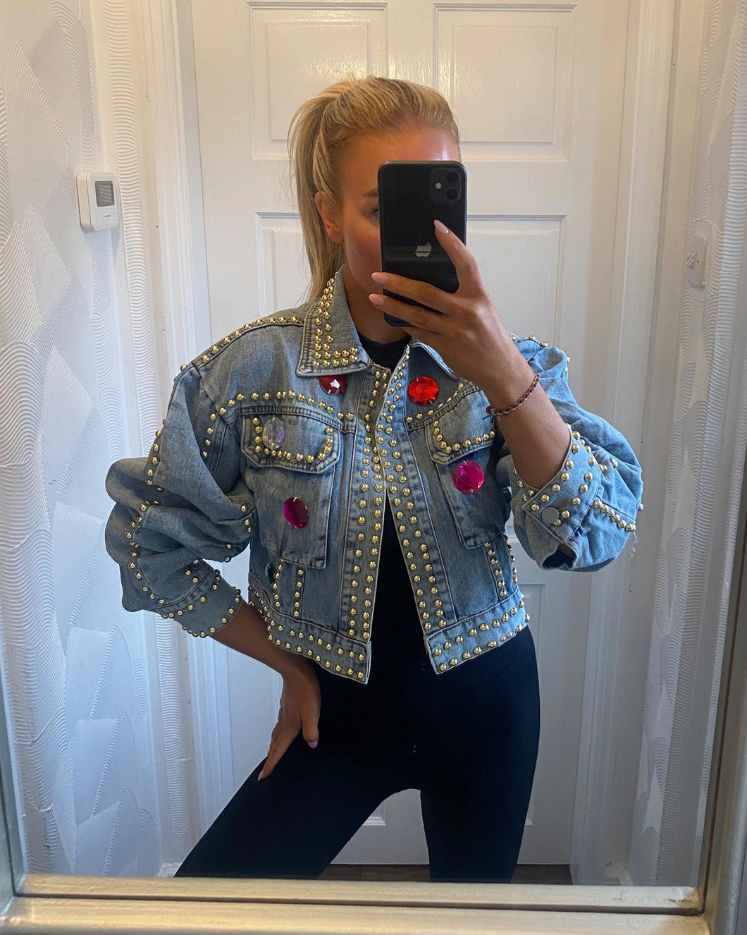 Studded denim jacket