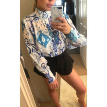 Load image into Gallery viewer, Blue lagoon blouse
